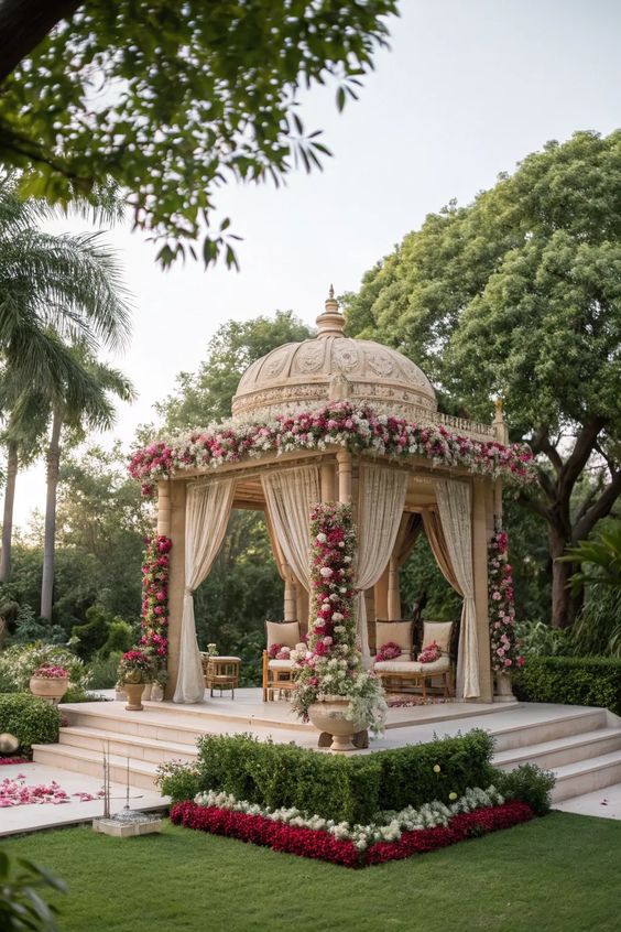 Rose gazebo garden venue